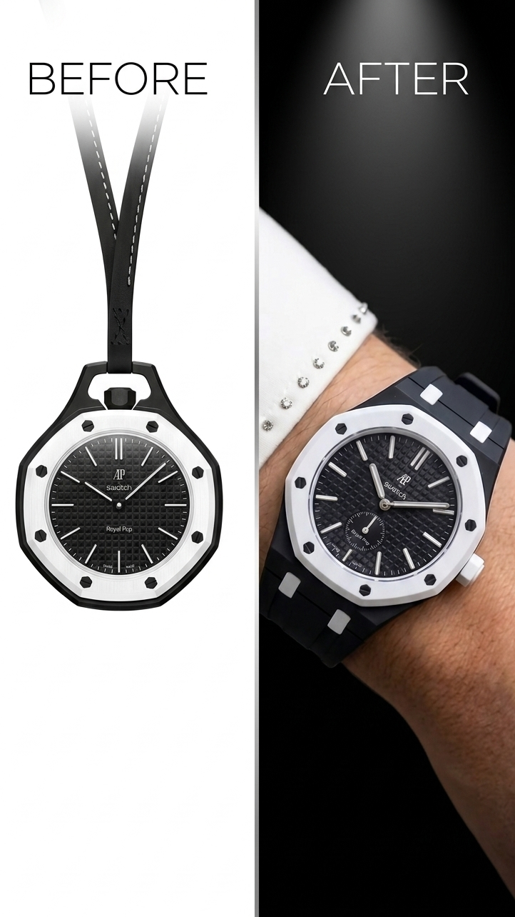 Rubber Strap — Swatch x AP Royal Oak — Ocho Negro