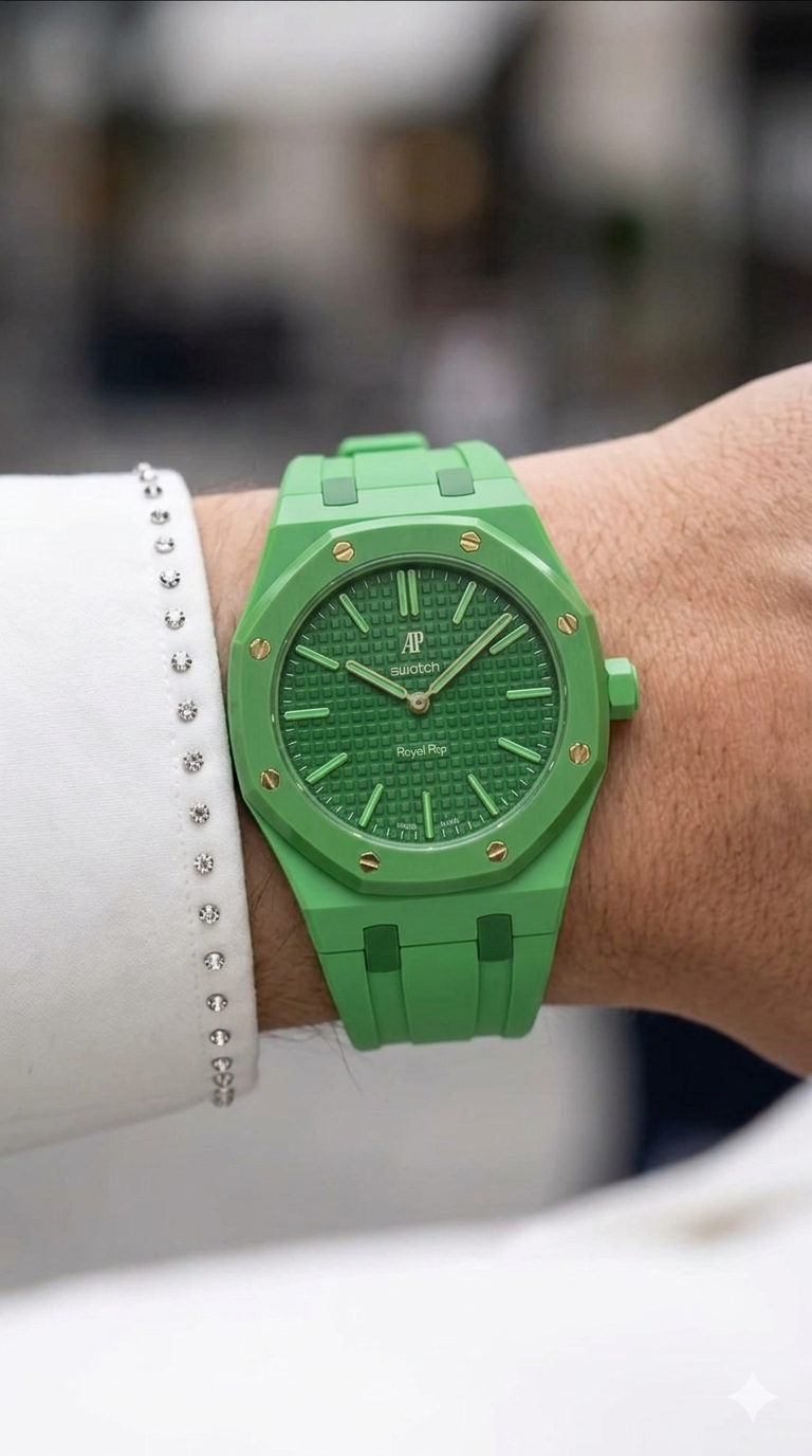 Rubber Strap — Swatch x AP Royal Oak — Green Eight