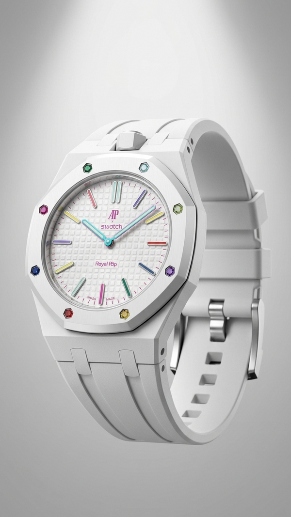 Rubber Strap — Swatch x AP Royal Oak — Huit Blanc