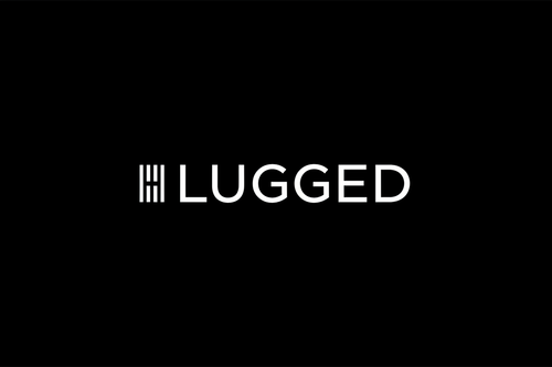 LUGGED Logo — Símbolo + Wordmark sobre negro